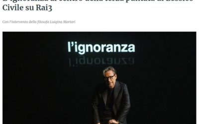 L’ignoranza al centro della terza puntata di Lessico Civile su Rai3 – 13/04/2020